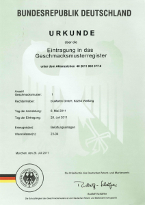 Lüftungssysteme_Geschmacksmusterurkunde