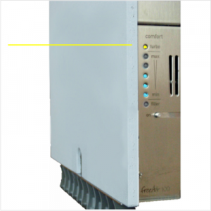 freeAir 100 Gelbe LED leuchtet Wohnraumlüftung freeAir 100 gelbe LED leuchtet