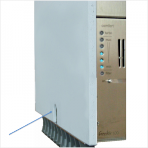 freeAir 100 Knopf lange gedrückt halten Lüftungsgerät freeAir 100 Knopf lange gedrückt halten