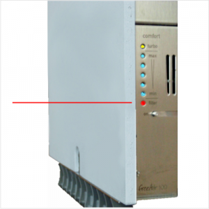 freeAir 100 Rot durchgehend zeigt Verbindung mit Wlan Lüftungsgerät freeAir 100 Rot durchgehend zeigt Verbindung mit Wlan