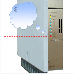 freeAir 100 schnelles Blinken und Signal zeigt CO² Gehalt Wohnungslüftung freeAir 100 schnelles Blinken und Signal zeigt CO² Gehalt