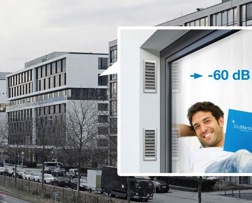 Wohnraumlüftung in Laibung