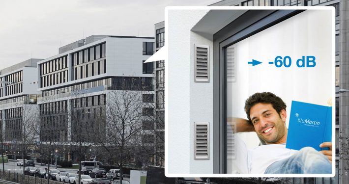 Wohnraumlüftung in Laibung