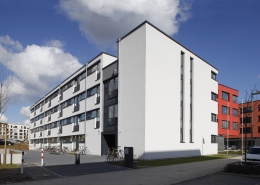 Frontansicht des Studentenwohnheimes