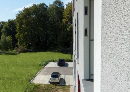 Blick aus dem ersten Stock