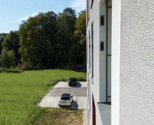 Blick aus dem ersten Stock
